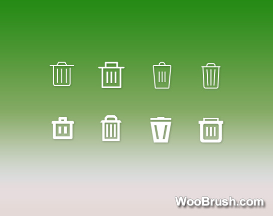 Delete And Trash Icons Psd