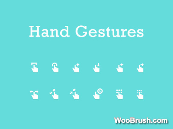Different Hand Gestures Icons Psd