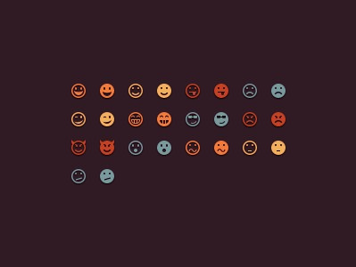 Different Emoticons Creative Icons Psd