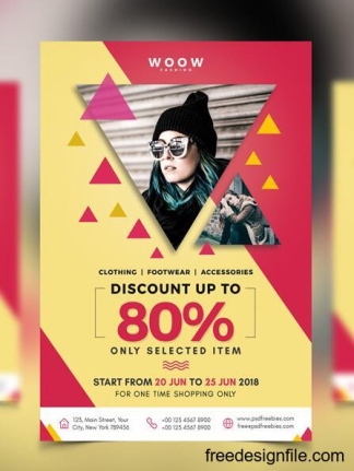 Discount Sale Promotion Flyer Template Psd