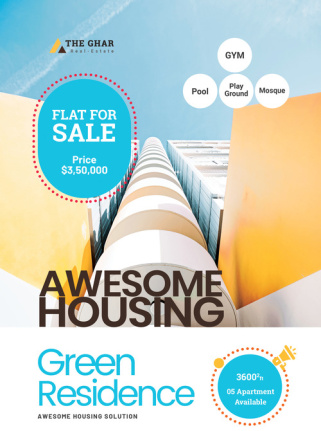 Double Side Realestate Apartment Sales Flyer Template Psd