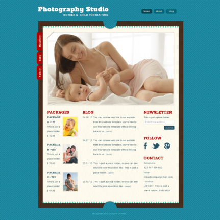 Exquisite Maternal Website Template Psd