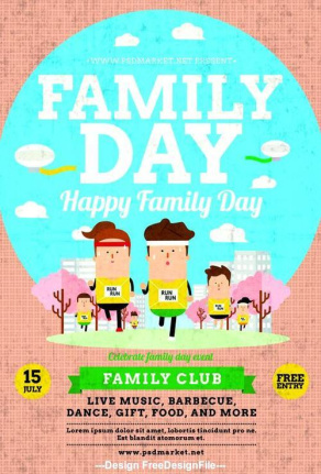 Family Day Flyer Template Psd