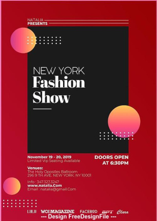 Fashion Show Poster And Flyer Template Psd
