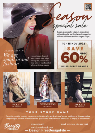 Fashion Sale Poster And Flyer Template Psd