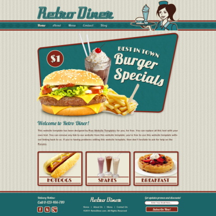 Fast Food Websites Template Psd