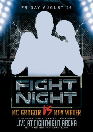 Fight Night Flyer Template Psd