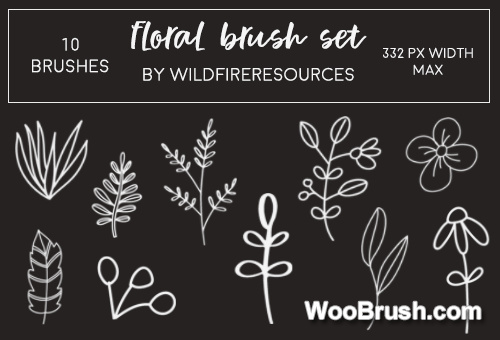 Floral Hand Drawn Brushes