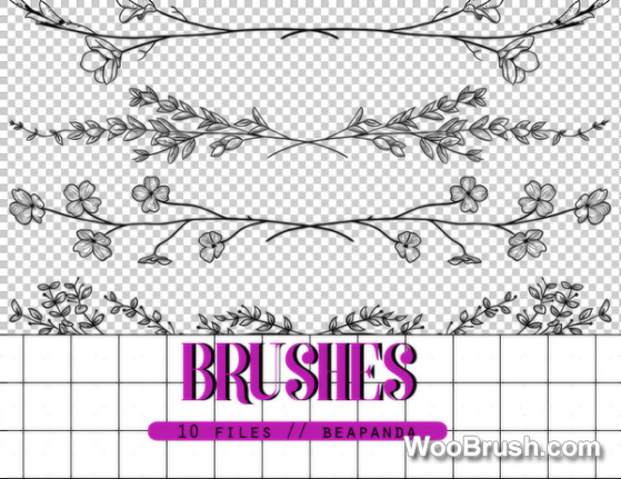 Floral Dividers Brushes