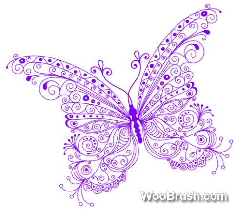 Floral Butterfly Brushes