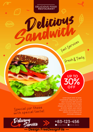 Food Flyer With Poster Template Psd
