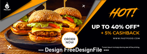 Food Facebook Cover Template Psd