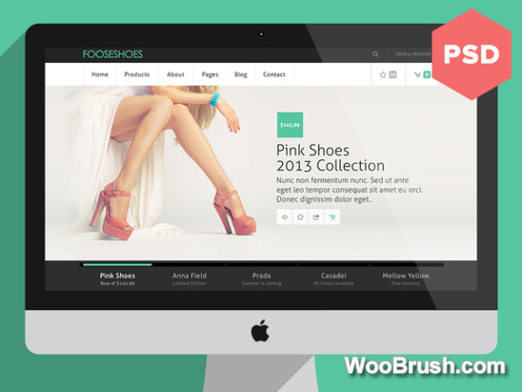 Fooseshoes Ecommerce Website Template Psd
