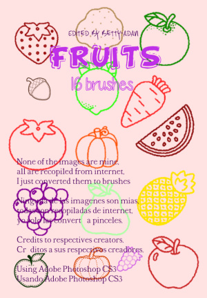 Fruits Outlines Brushes