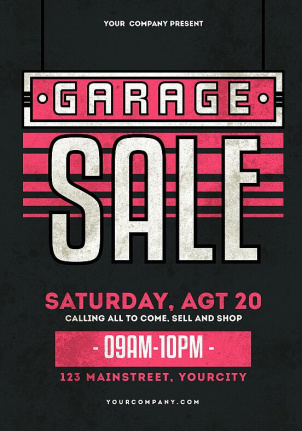 Garage Sale Flyer Template Psd