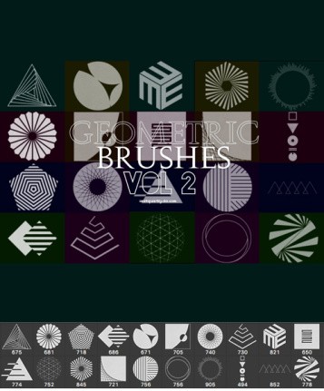 Geometrick Pattern Brushes Set