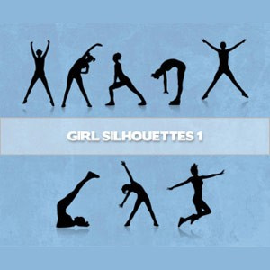 Girls Silhouettes Brushes
