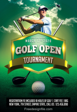 Golf Tournament Flyer Template Psd