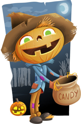 2024 Halloween Pumpkin Scarecrow Material Psd
