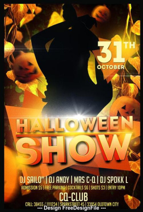 2024 Halloween Show Flyer Template Psd