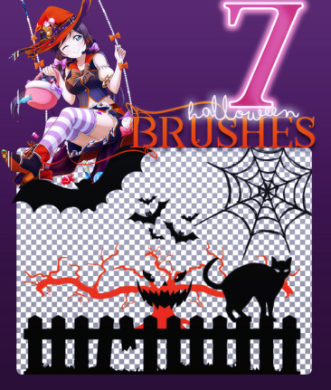 2024 Halloween Brushes Set