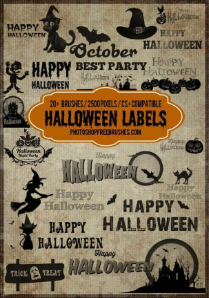 2024 Halloween Tag And Label Brushes