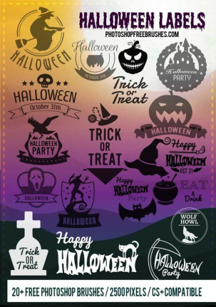 2024 Halloween Labels Brushes