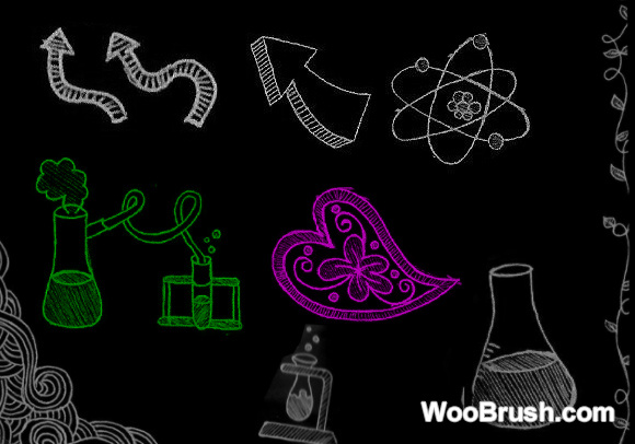 Hand Drawn Chemical Elements Brushes