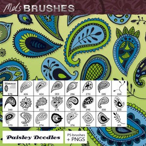 Hand Drawn Paisley Brushes
