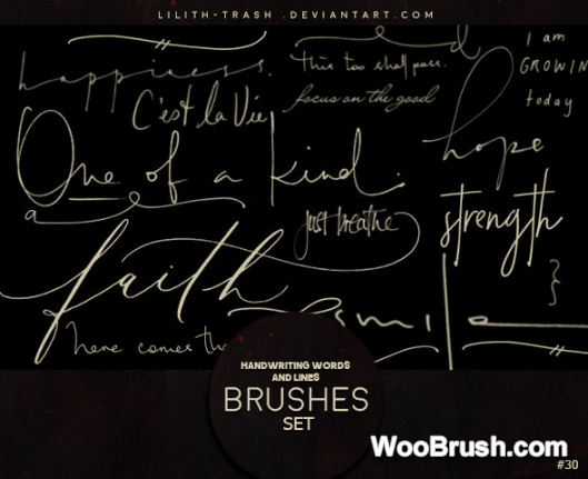 Handwriting Words And Lines Brushes