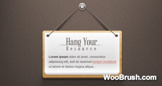 Hanging Note Sign Template Psd