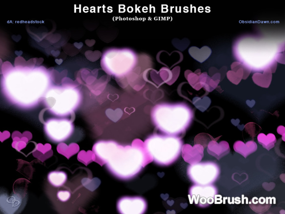 Heart Bokeh And Gimp Brushes