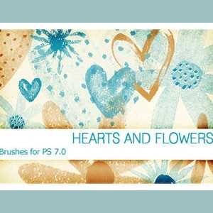 Hearts And Flowers Brushes