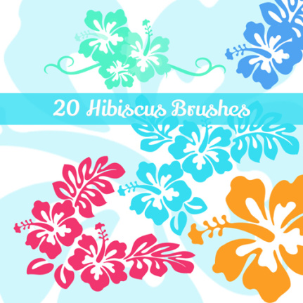 Hibiscus Flowers Brushes