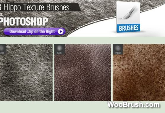 Hippo Skin Texture Brushes