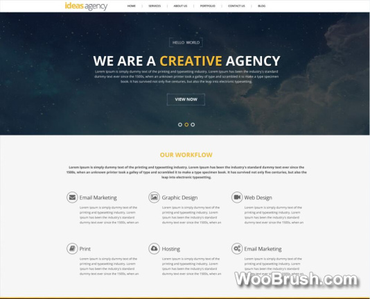 Idea Agency Portfolio Web Template Psd