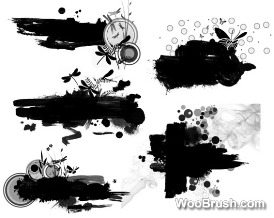 Ink With Fashion Elements Brushes