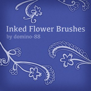 Inked Flower Brushes