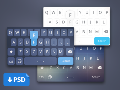 Ios8 Keyboard Graphic Material Psd