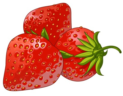 Juicy Strawberries Material Psd