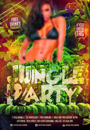 Jungle Party Poster And Flyer Template Psd