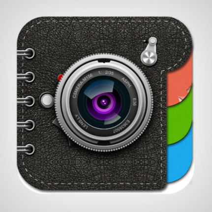 Leather Camera Icons Psd