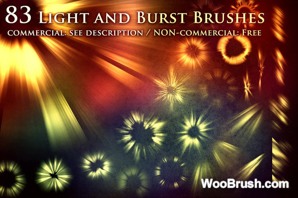 Light And Burst Brushes & Styles Set