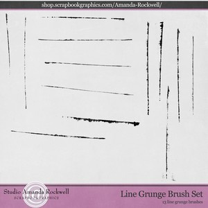 Line Grunge Brushes Set