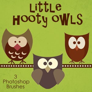 Little Hooty Owls Brushes