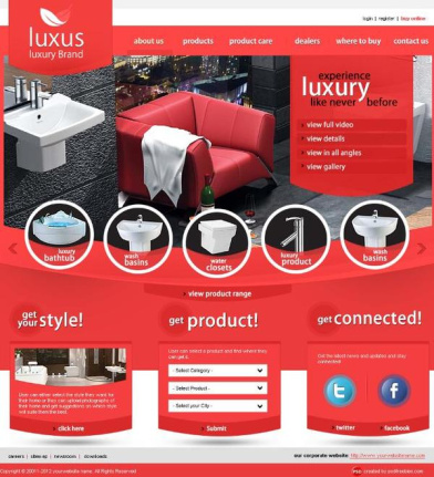 Luxury Brand Website Template Psd
