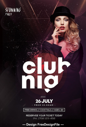 Main Files Club And Party Flyer Template Psd