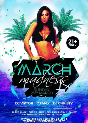 March Madness Flyer Template Psd