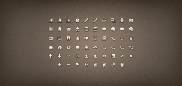 Micro Brown Icons Psd & Shapes