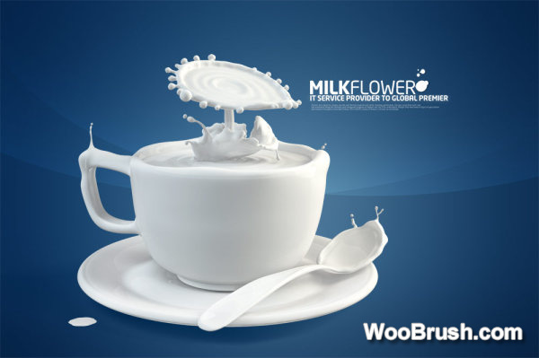 Milk Advertising Design Creative Template Psd